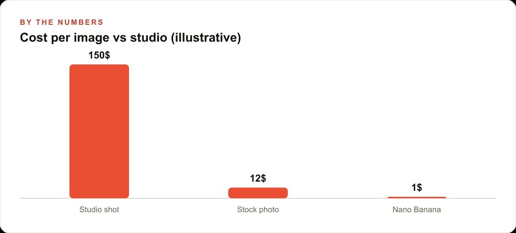 Cost per image vs studio (illustrative)