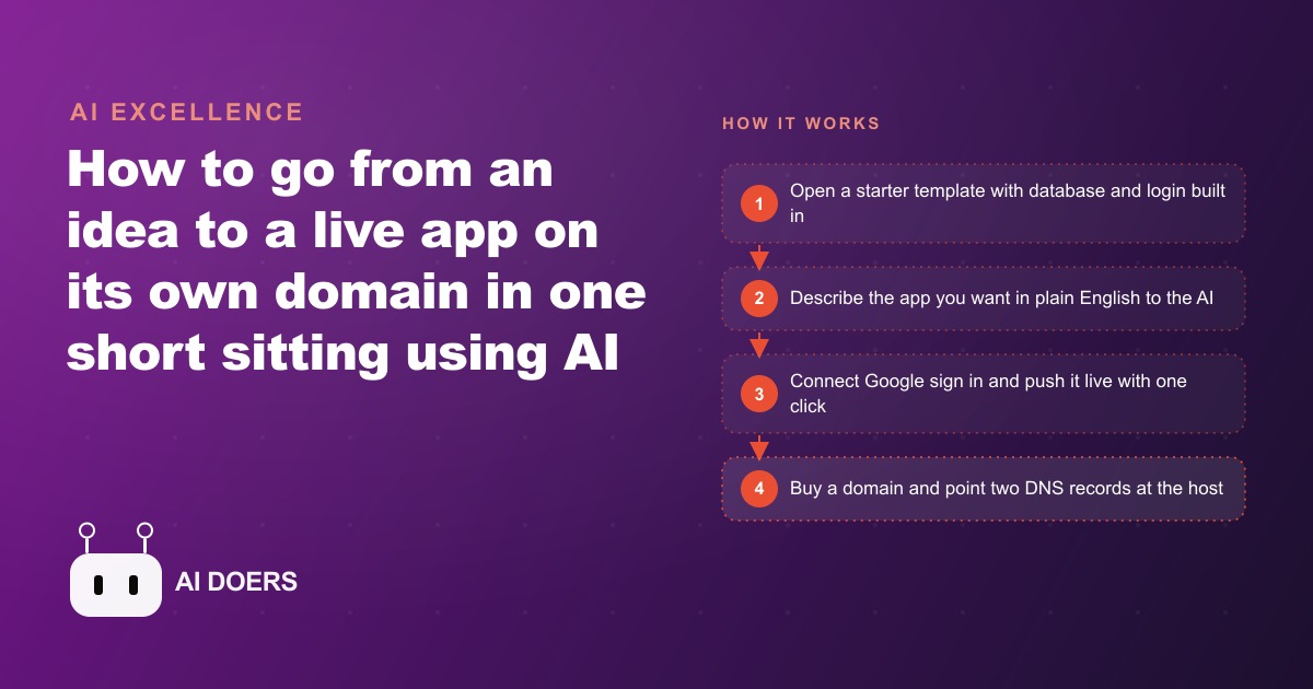 How to Build, Buy a Domain, and Deploy a Working App in Under 20 Minutes