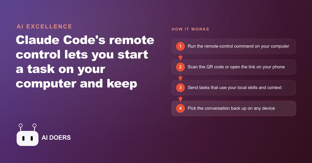 How Claude Code Remote Control Lets You Run AI Tasks From Your Phone