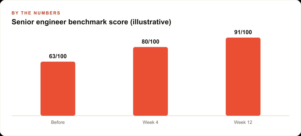 Senior engineer benchmark score (illustrative)