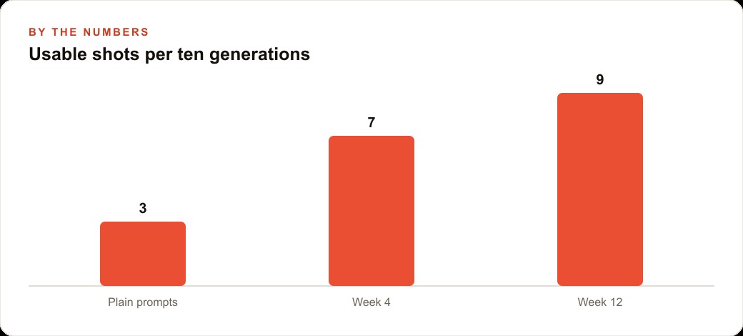 Usable shots per ten generations