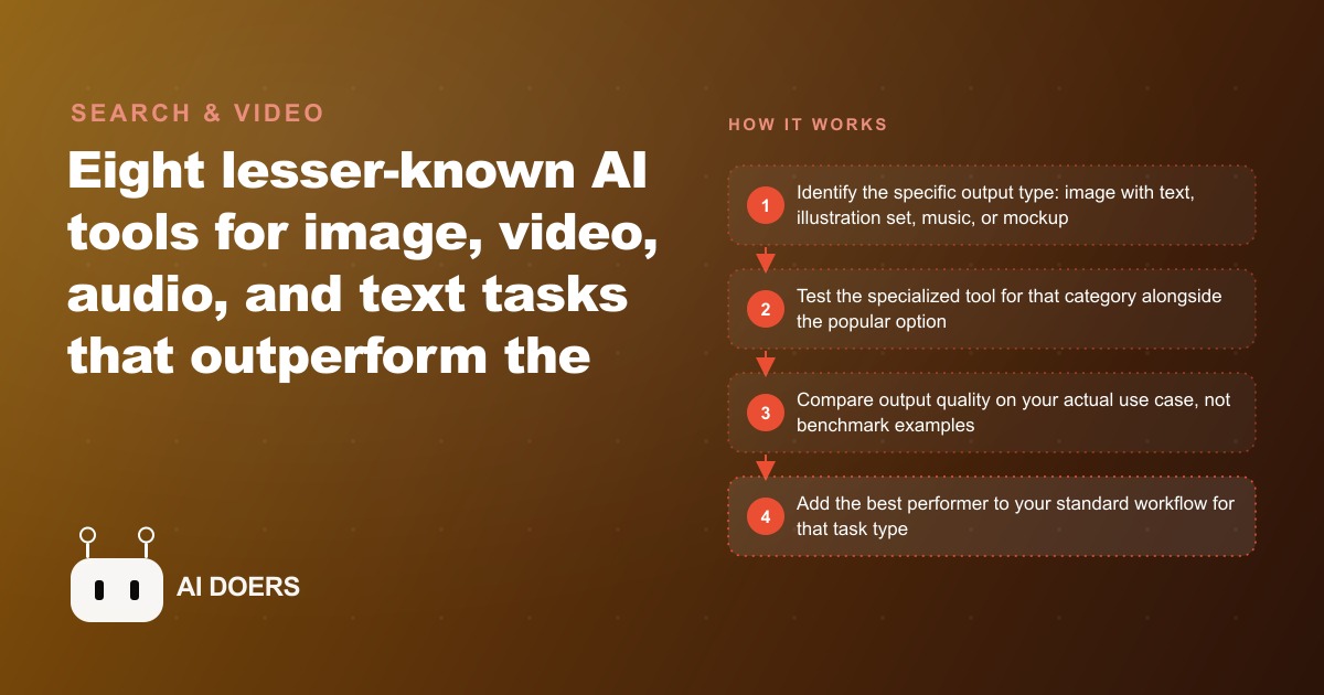8 AI Tools Nobody Talks About That Are Better Than the Famous Ones for Specific Tasks