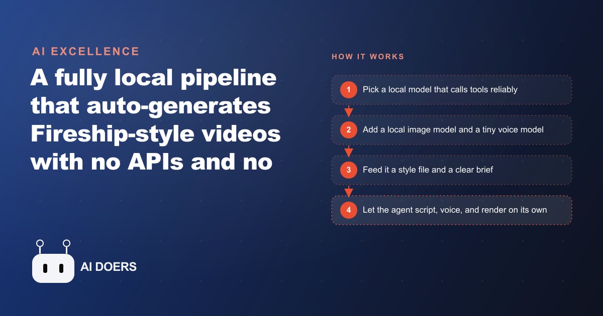 How A 100% Local AI Pipeline Generates Videos With No APIs