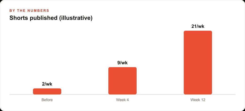 Shorts published (illustrative)