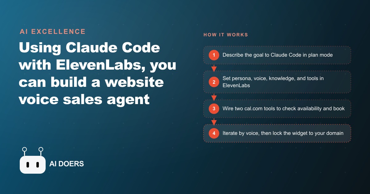 How to Build a Realistic Voice Sales Agent in 45 Minutes With Claude Code