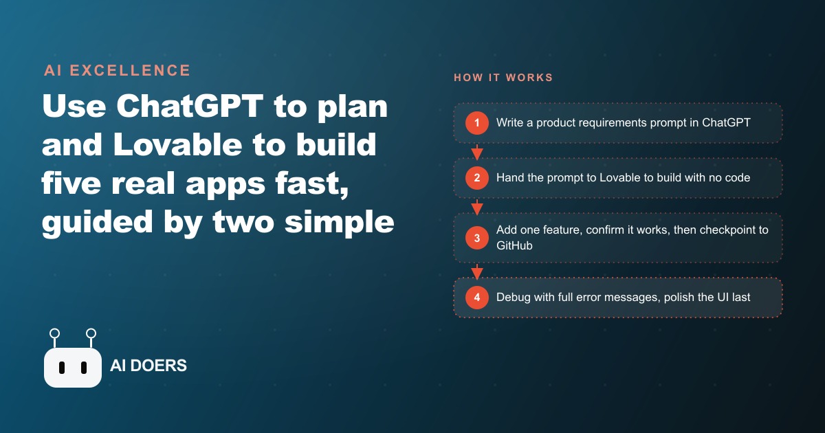 How To Build Five Real Apps With ChatGPT And Lovable Without Code