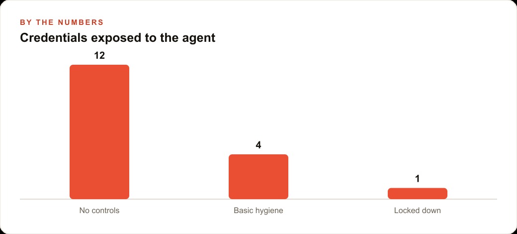 Credentials exposed to the agent