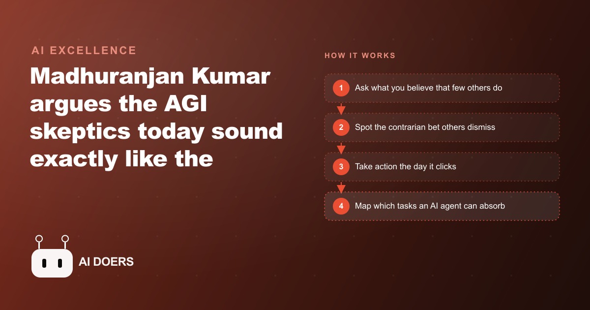 On AGI Skepticism: Why Acting Early On Contrarian Bets Beats Sounding Smart