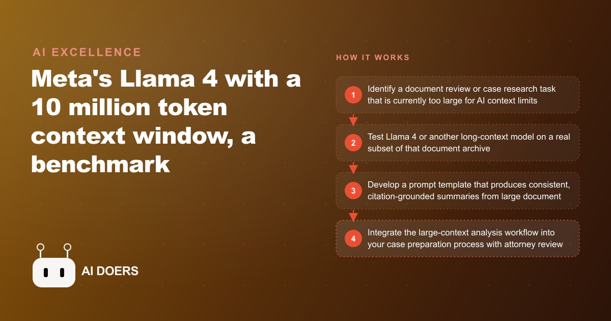 Meta Llama 4's 10 Million Token Context and the AI Benchmark Controversy: What Law Firms Need to Know Right Now
