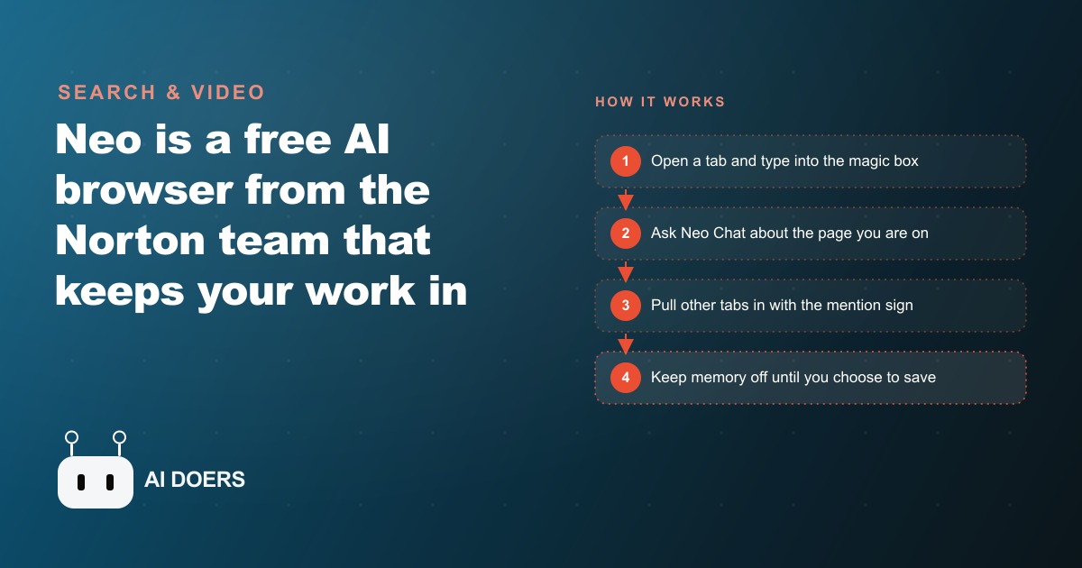 Neo Is the AI Browser That Puts Privacy First