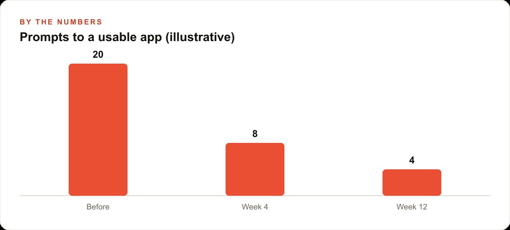Prompts to a usable app (illustrative)