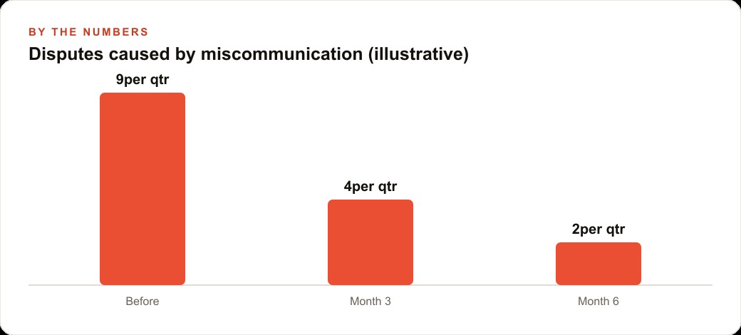 Disputes caused by miscommunication (illustrative)