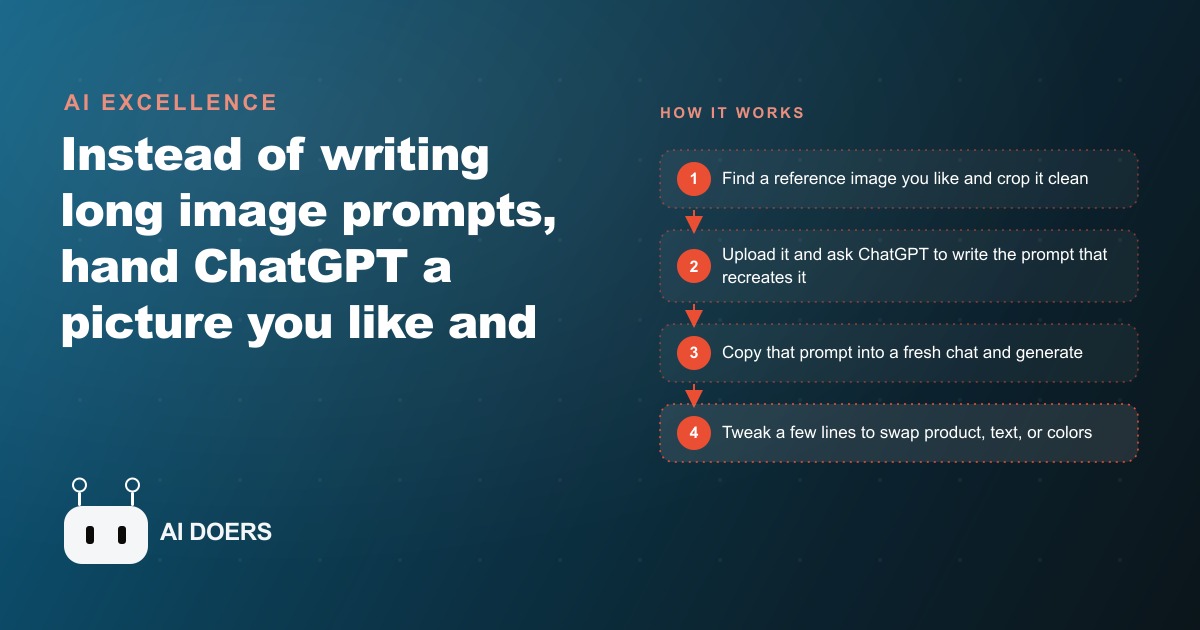 The One Sentence Prompt That Reverse Engineers Any Image in ChatGPT