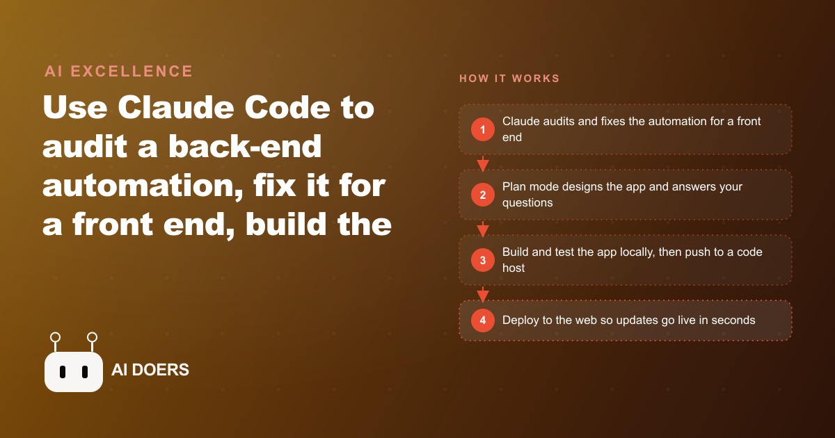 Turn Any Automation Into a Web App With Claude Code
