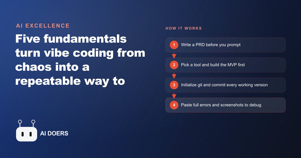 Vibe Coding Fundamentals: The Five Skills That Separate Shipping From Stuck